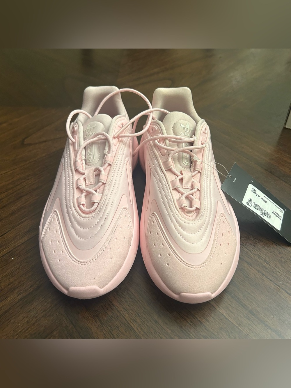 Adidas Originals Ozelia Clear Pink/Core Black/Clear Pink 6.5 Big kids New